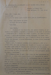 Lettera di Fausto Franco a Carlo Someda de Marco 