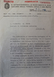 Lettera di Fausto Franco al Comitato di Protezione Antiaerea con firma per accettazione di G.B. Roiatti, 8 giugno 1940