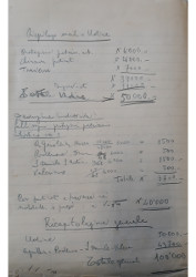 Documento con riepilogo dei materiali necessari e costi da sostenere per la protezione delle opere darte (ASUd, UNPA, b. 2, f. 6)